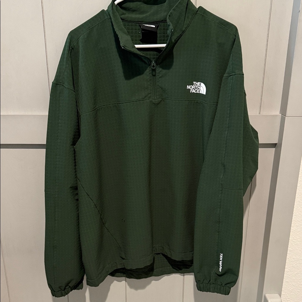 The North Face TEKWEAR | Flashdry - Olive Green Quarter Zip Jacket